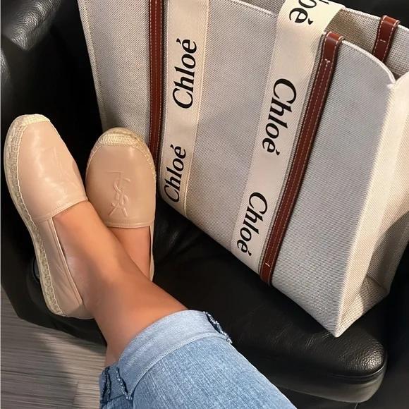 Saint Laurent beige leather espadrilles with box and dust bag - Picture 7 of 8